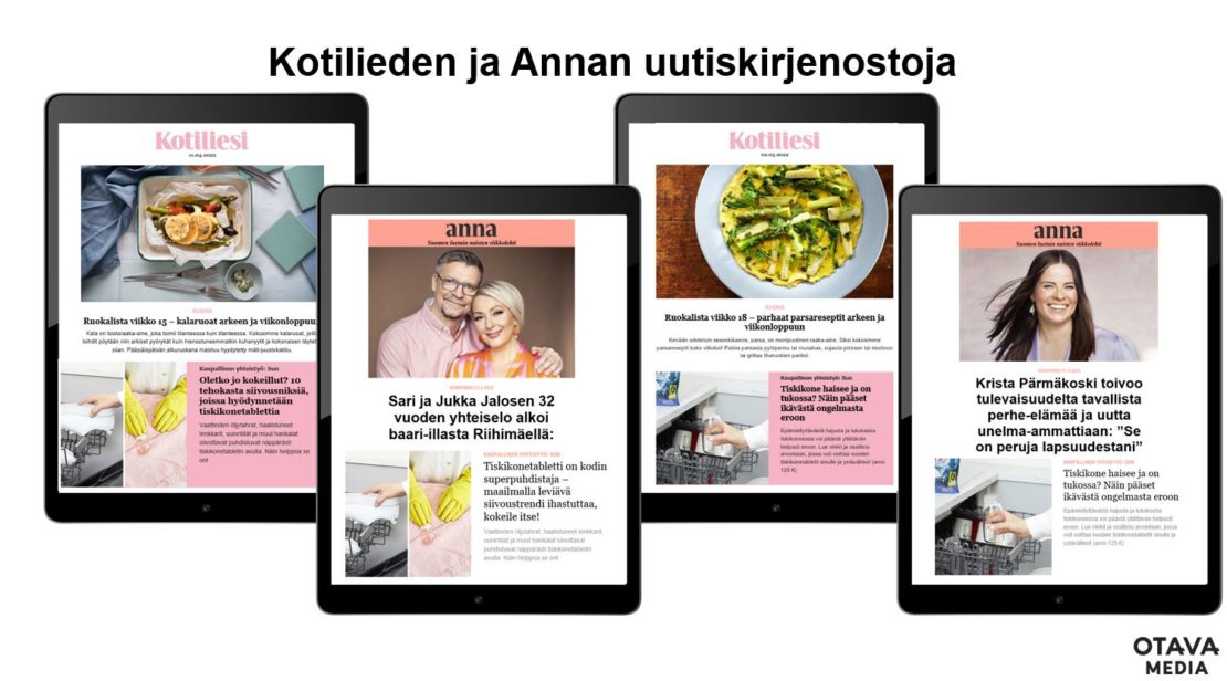 Kotilieden ja Annan uutiskirjenostoja
